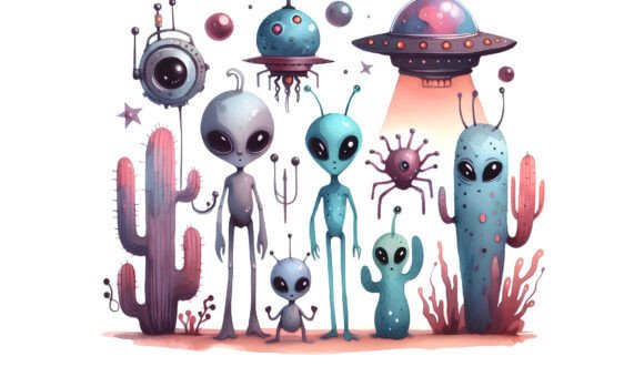 Adorable Aliens with Antennas: A Playful Asset for Modern Design