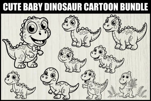 Bring Prehistoric Charm to Your Projects with Cute Baby Dinosaur SVGs