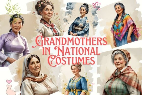 Global Grandmothers: A Clipart Bundle for Authentic Design