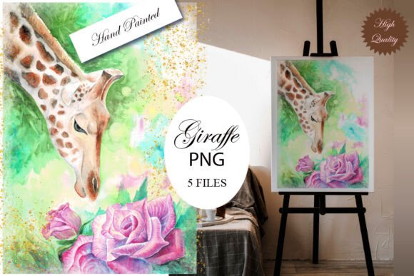 Unleash Your Wild Side: Watercolor Giraffe Sublimation