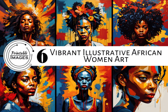 Vibrant Illustrative African Women Art for Modern Design