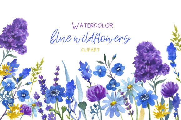 Watercolor Clipart: Wild Flowers for Your Creative Projects
