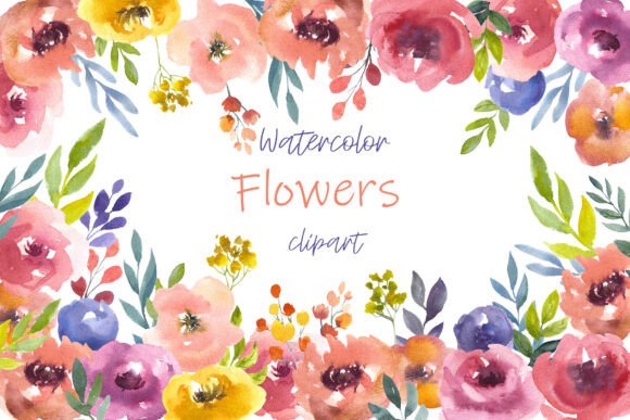 Watercolor Floral Clipart, Bouquets Png: Your Next Design Essential